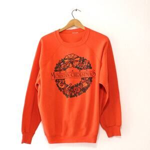 Vintage Ozarks Mountain Christmas Sweatshirt Large